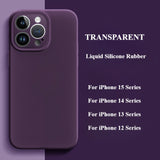 Transparent Liquid Silicone Full Cover Drop-Proof Phone Case For iPhone