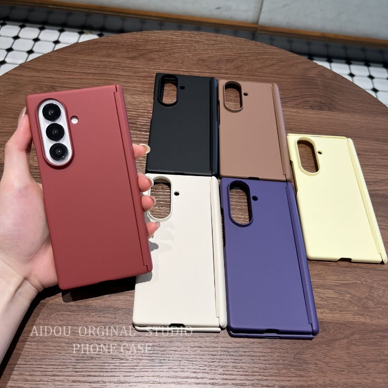 Solid Color Frosted Magnetic Phone Case For Samsung Z FOLD 7 6 5 4