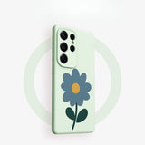 Flower Silicone Phone Case with Lanyard For Samsung