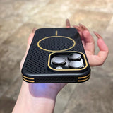 Contrast Color Heat Dissipation Magnetic Phone Case For iPhone