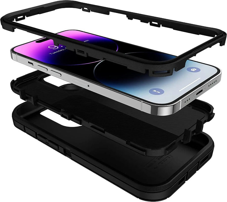 3 IN 1 Heavy Duty Armor Shockproof Dust-Proof Case For iPhone