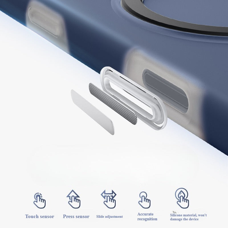 Jelly-like Liquid Silicone Stand Phone Case For iPhone