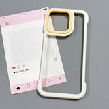 Simple Contrast Color Borderless Phone Case For iPhone