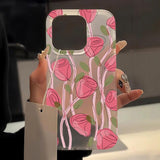 Soft Matte Flowers Case For iPhone