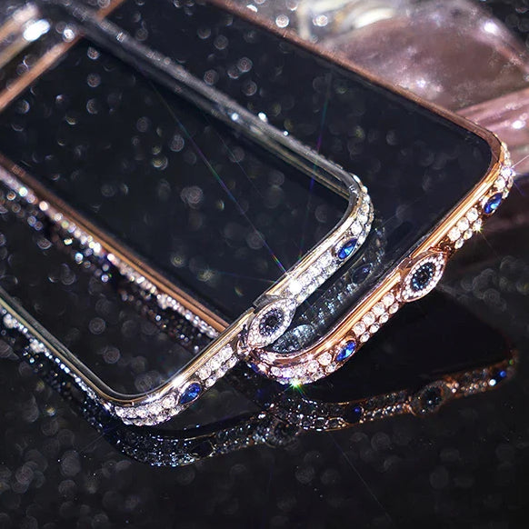 Elegant Diamond Metal Bumper Case For iPhone