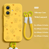 New Silicone Phone Case with Lanyard For iPhone