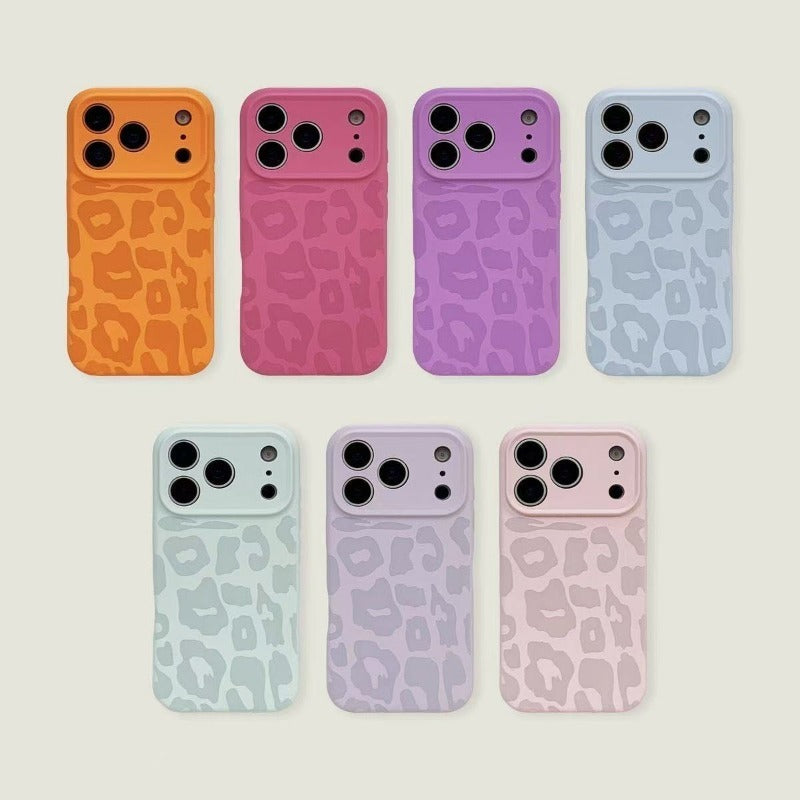 Leopard Print Liquid Silicone Phone Case For iPhone