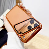 Folding Flip Full Lens Stand Transparent Phone Case For iPhone