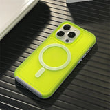 Neon Color Wireless Charging Magnetic Case For iPhone