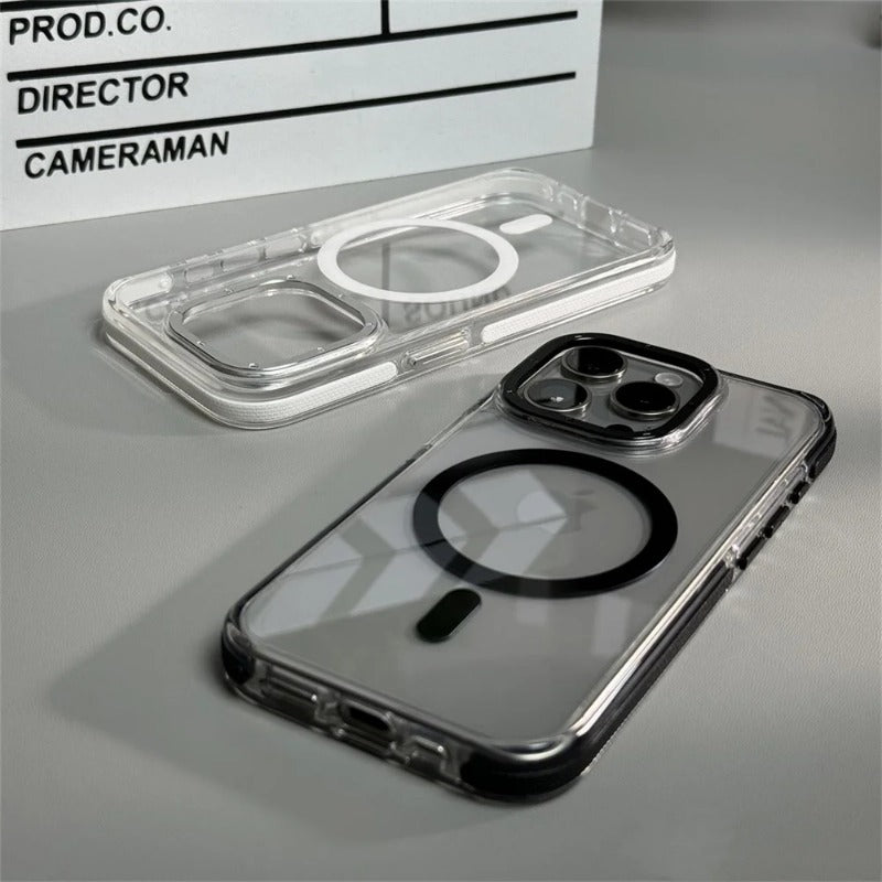 Magnetic Shockproof Clear Phone Case For iPhone