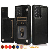 Flip Leather Wallet Case For Samsung