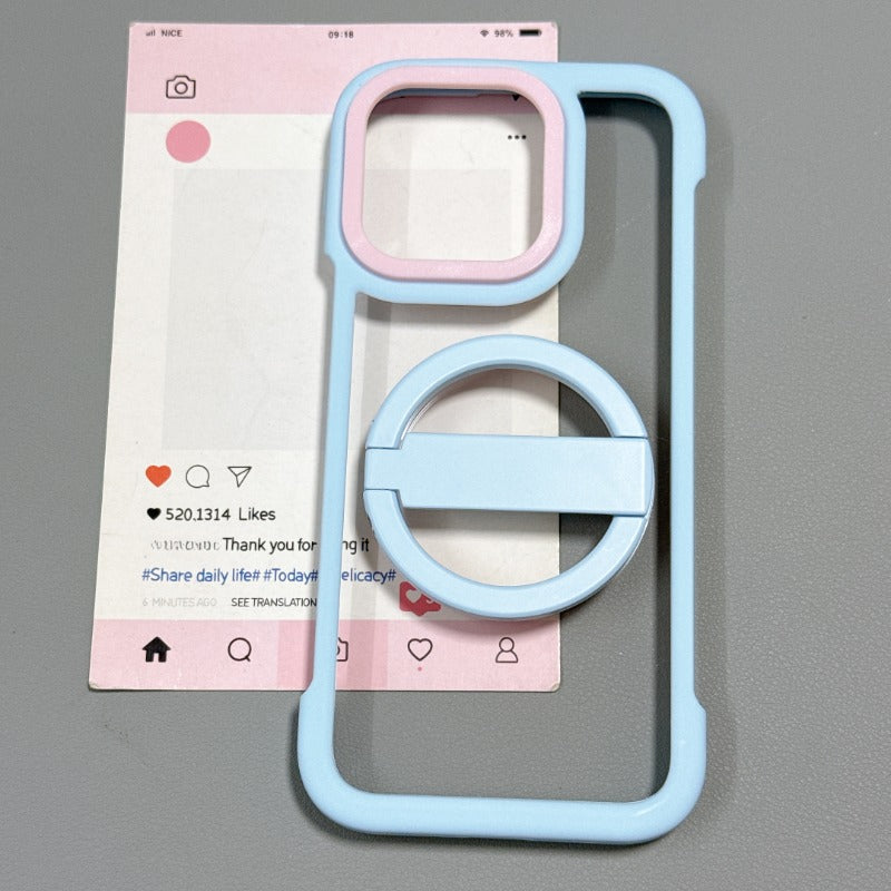 Simple Contrast Color Borderless Phone Case For iPhone