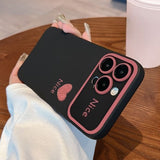 Heart-shaped Large Window Phone Case For iPhone