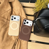 Minimalist Solid Color Wireless Charging Phone Case For iPhone