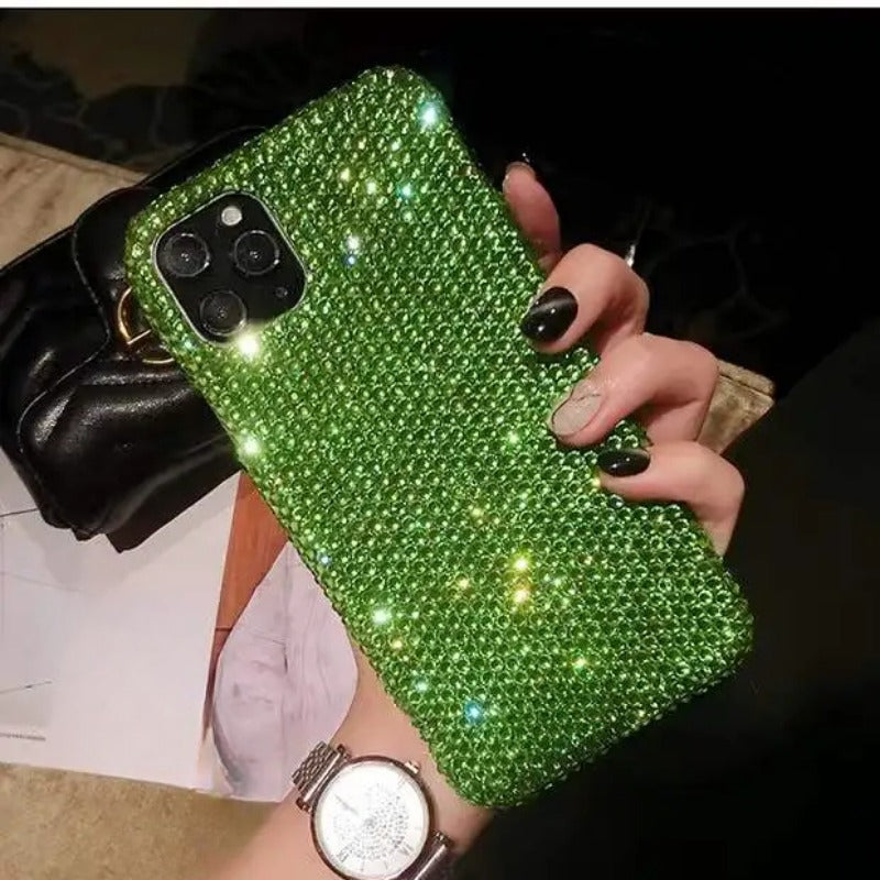 Bling Rhinestone Gem Diamond Soft Phone Case For iPhone