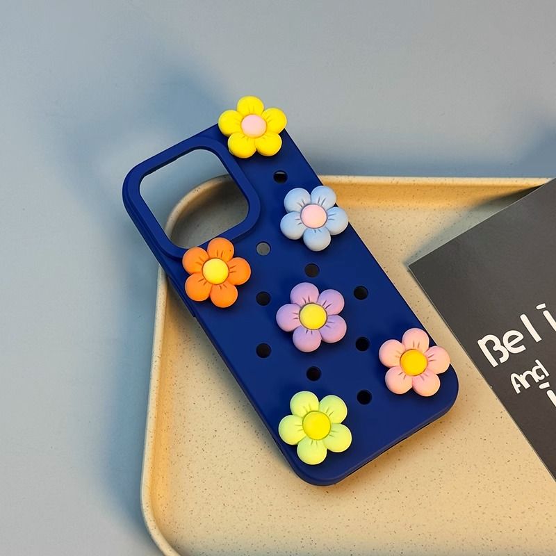 DIY Flower Hole Phone Case For iPhone