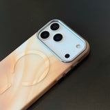 Light and Shadow Frosted Metal Frame Magnetic Phone Case For iPhone