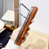 Folding Flip Full Lens Stand Transparent Phone Case For iPhone