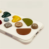 3D Love Button Anti-fall Phone Case For iPhone