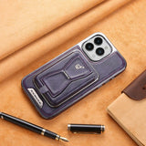 Luxury Leather 2 in 1 Magnetic Card Holder Phone Case For iPhone