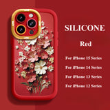 Flower Silicone Phone Case For iPhone