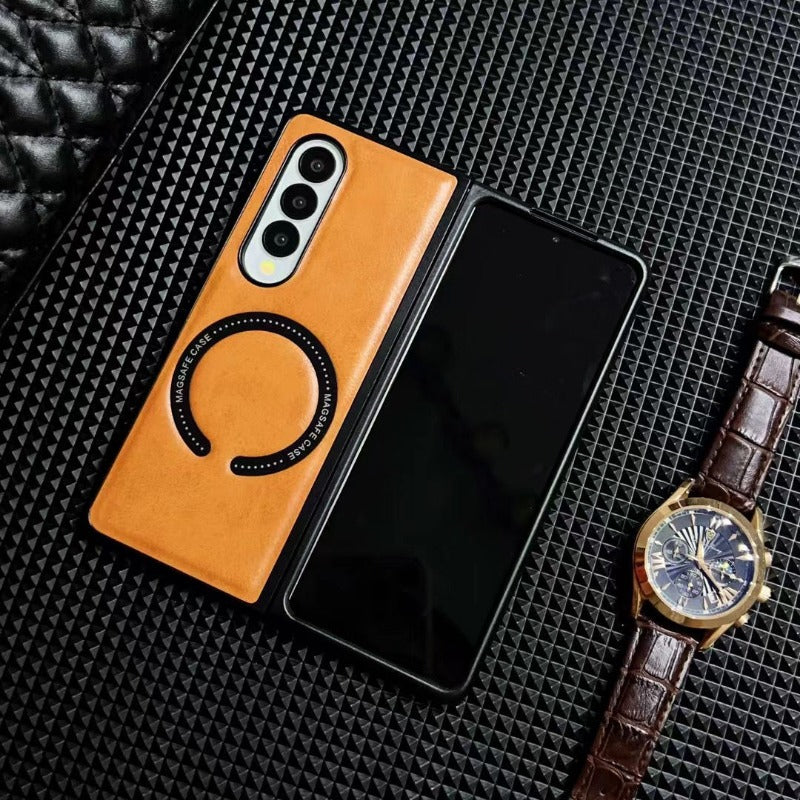 Leather Magnetic Phone Case For Samsung Z Fold