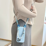 Card Holder with Lanyard Phone Case For iPhone