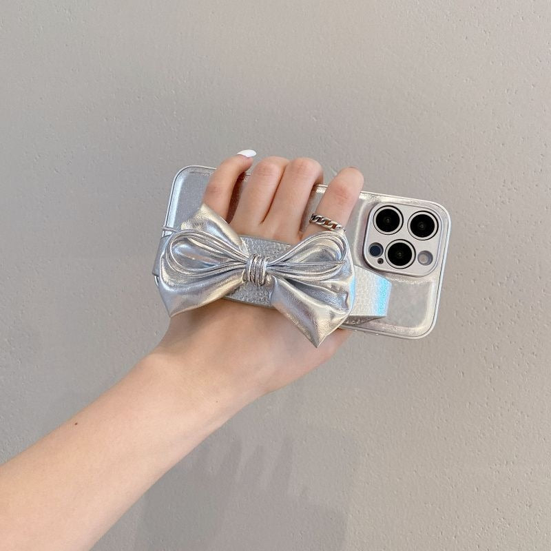 Silver Bow Phone Case For iPhone