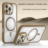 Transparent Bracket Magnetic Mobile Phone Case For iPhone