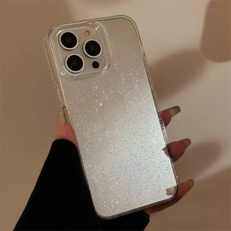 Ultra Thin Soft TPU Transparent Glitter Case For iPhone