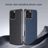 Carbon Fiber Texture Magnetic Wireless Charging Business Phone Case For iPhone