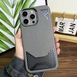 Carbon Fiber Aluminum Alloy Cooling Magnetic Phone Case For iPhone