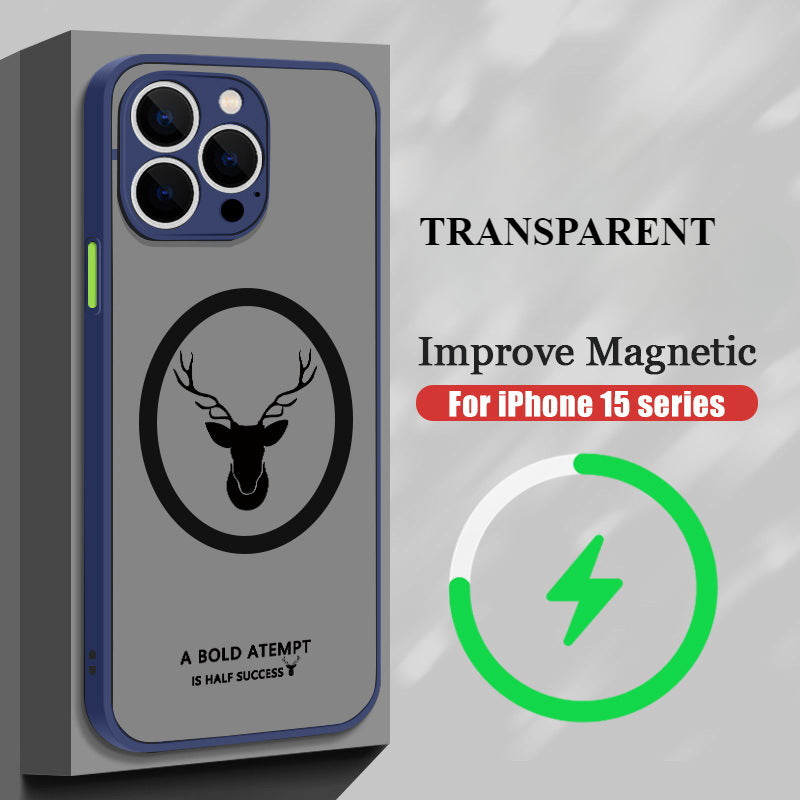 Transparent Magnetic Drop-Proof Phone Case For iPhone