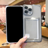 Card Holder Transparent Case For iPhone
