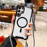 Magnetic Crossbody Phone Case with Lanyard For Samsung