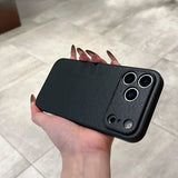 Solid Color Large Window Phone Case For iPhone