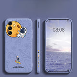 Astronaut Liquid Silicone Phone Case For Samsung