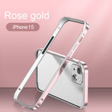 Hybrid Silicone Frame Aluminum Metal Phone Case For iPhone