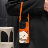 Dog-shaped Lanyard Phone Case For iPhone