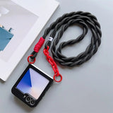 Crossbody Lanyard Matte Phone Case For Samsung Z Flip 7 6 5 4 3