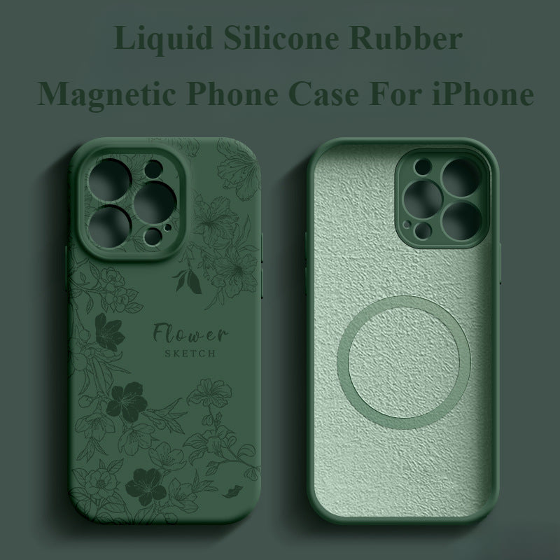 New Liquid Silicone Magnetic Phone Case For iPhone