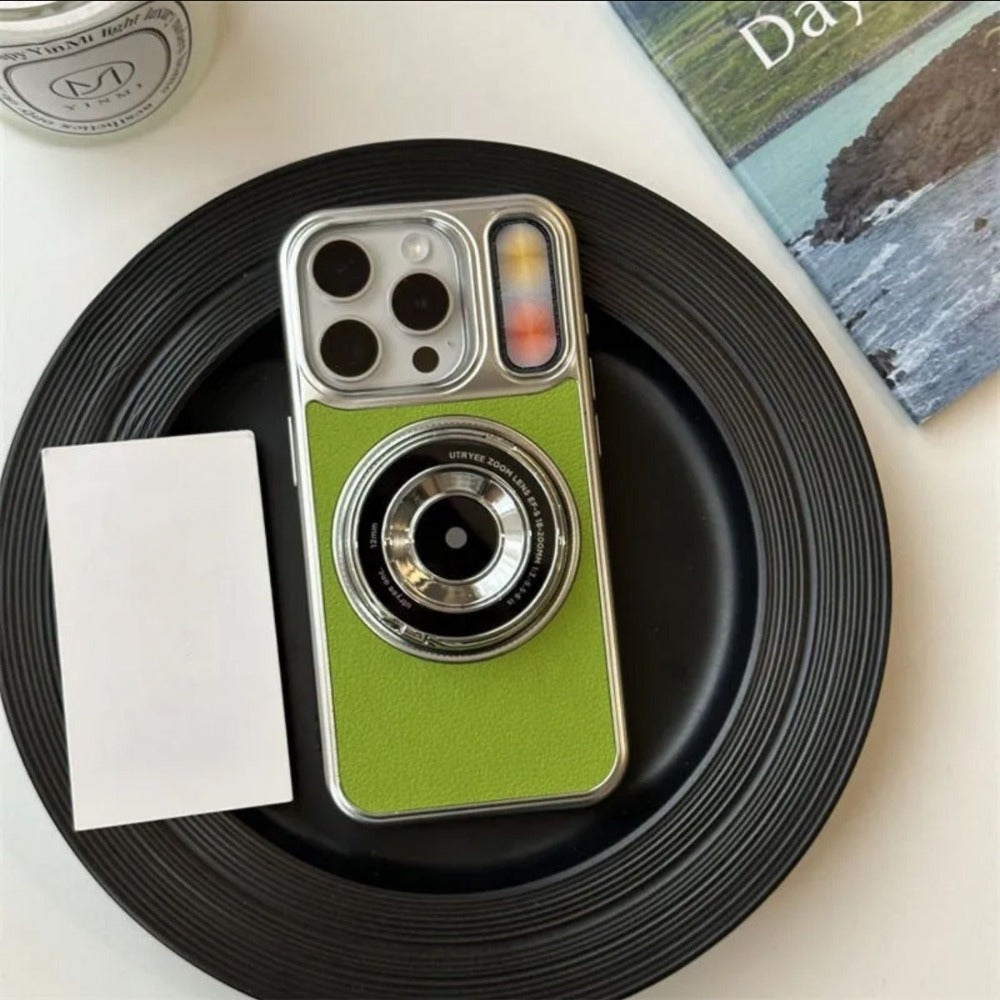 Stereo Camera Mirror Stand Phone Case For iPhone