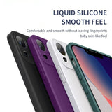 Original Square Liquid Silicone Case For iPhone