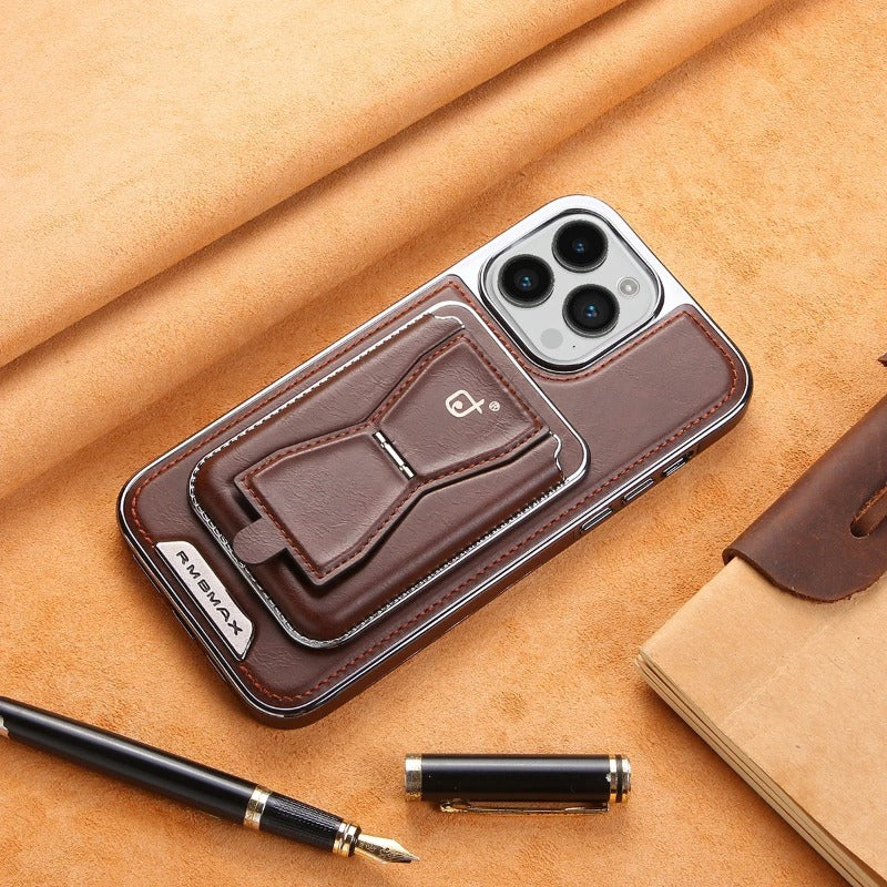 Luxury Leather 2 in 1 Magnetic Card Holder Phone Case For iPhone