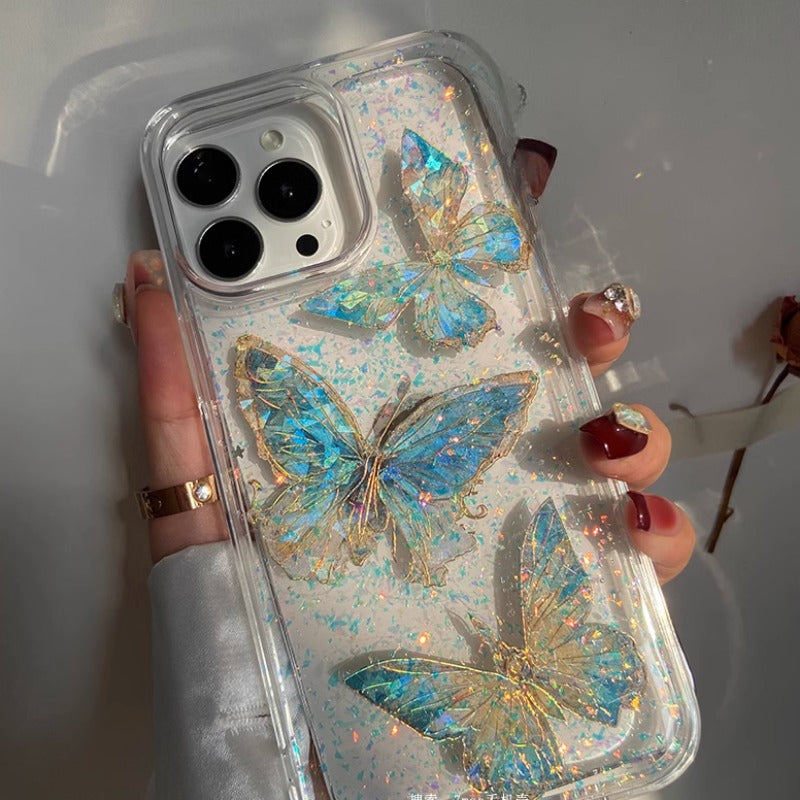 Butterfly Transparent Phone Case For iPhone