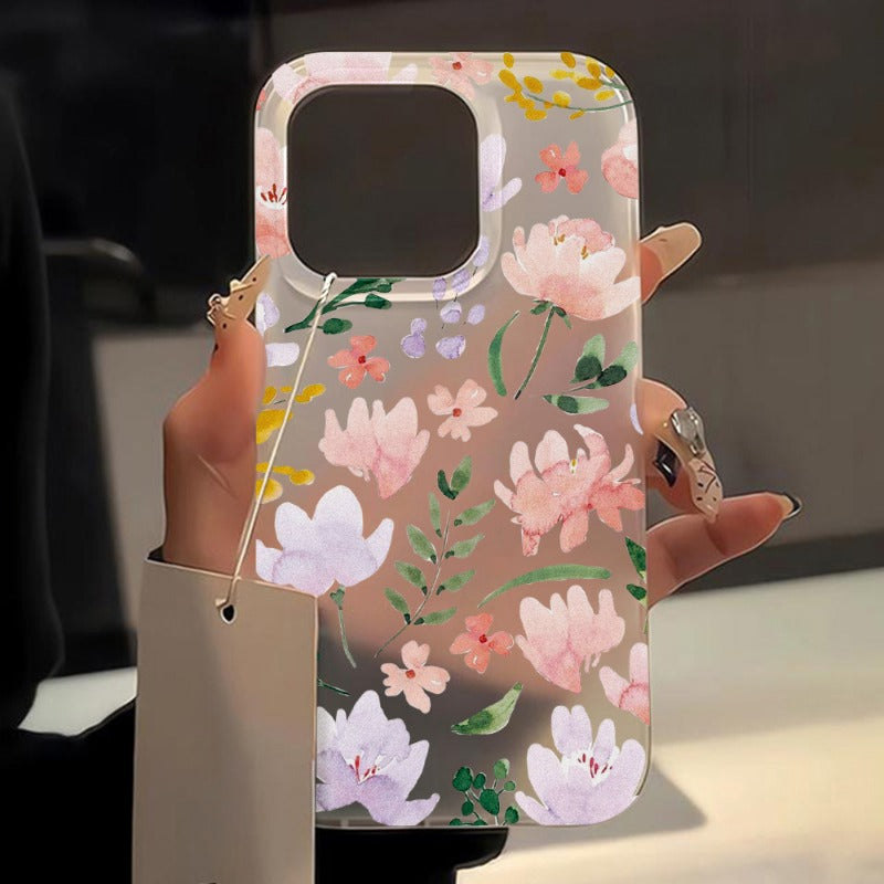 Soft Matte Flowers Case For iPhone