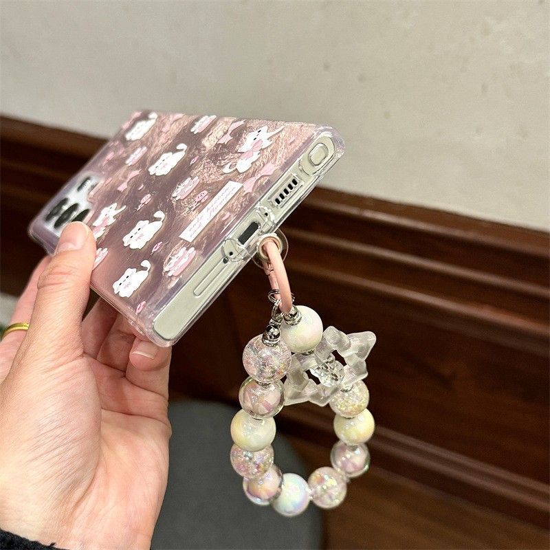 Floral White Cat Phone Case For Samsung