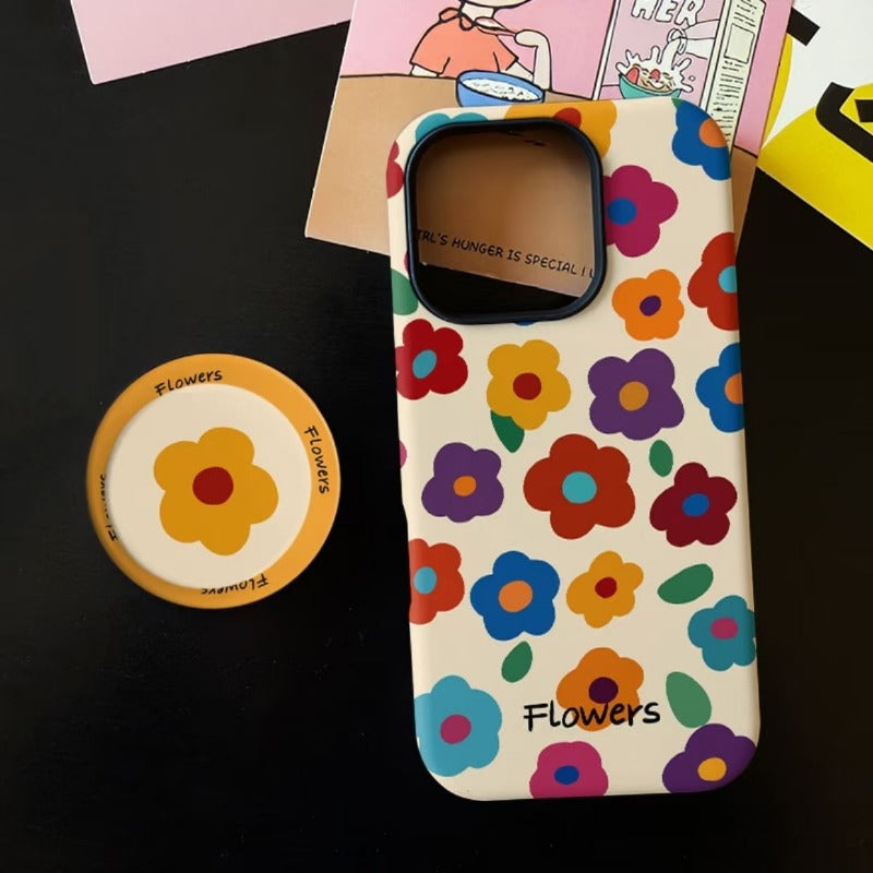 Colorful Flower Phone Case For iPhone