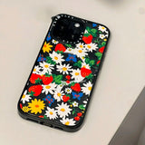 Strawberry Daisy Flower Phone Case For iPhone