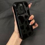 Black Plaque Phone Case For iPhone